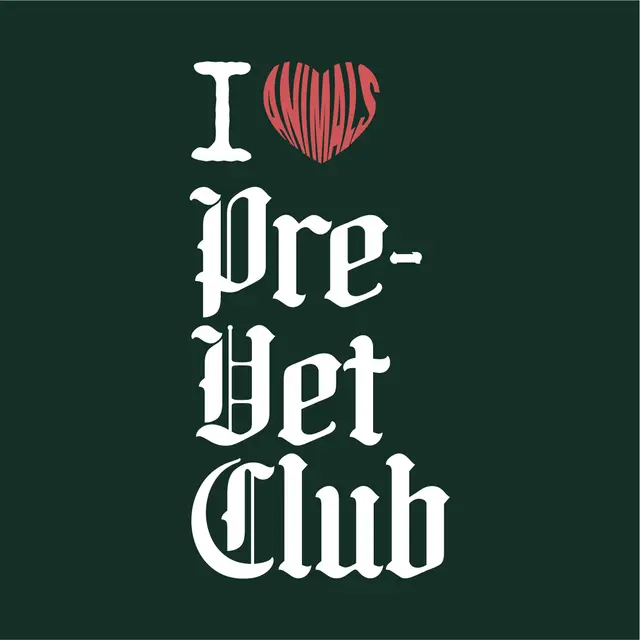 Pre-Vet Club Bold Lettering Animal Heart PR Crewneck