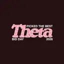 Kappa Alpha Theta Floral Text Bid Day Shirt