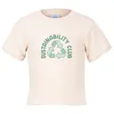 Leaf Patterned Recycle Graphic PR Shirt Design for Sustainability Club