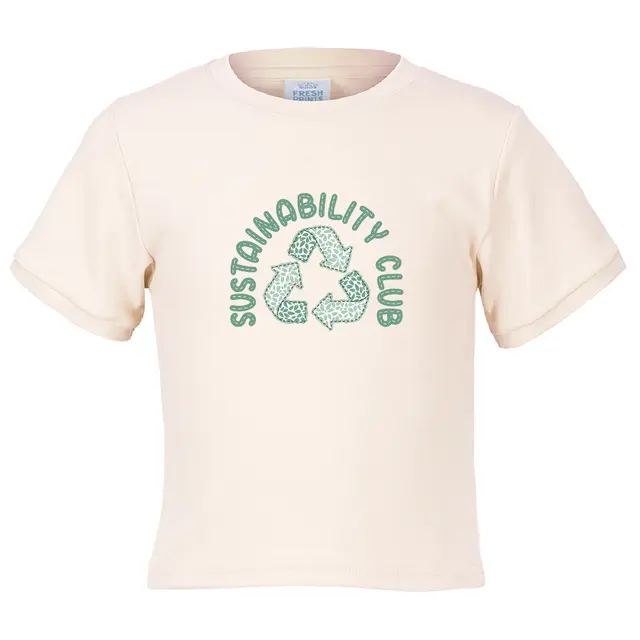 Leaf Patterned Recycle Graphic PR Shirt Design for Sustainability Club