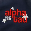 Alpha Sigma Tau Star Pattern Text PR Crewneck