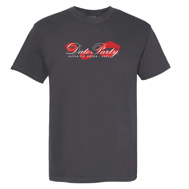 Alpha Chi Omega Red Lips Date Party Shirt 2