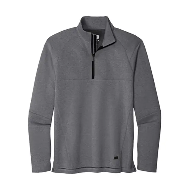 OGIO Transition 1/4-Zip og821 Blacktop Heather Front