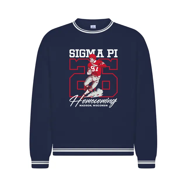 Sigma Pi Football Player Homecoming Crewneck 2