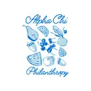 Alpha Chi Omega Blue Fruit Philanthropy Hoodie