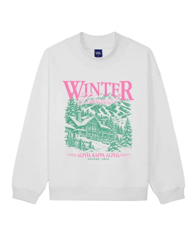 Alpha Kappa Alpha Mountain Lodge Illustration Formal Sweater