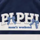 Pi Beta Phi Bow Adorned Block Lettering Parents Weekend Sweater