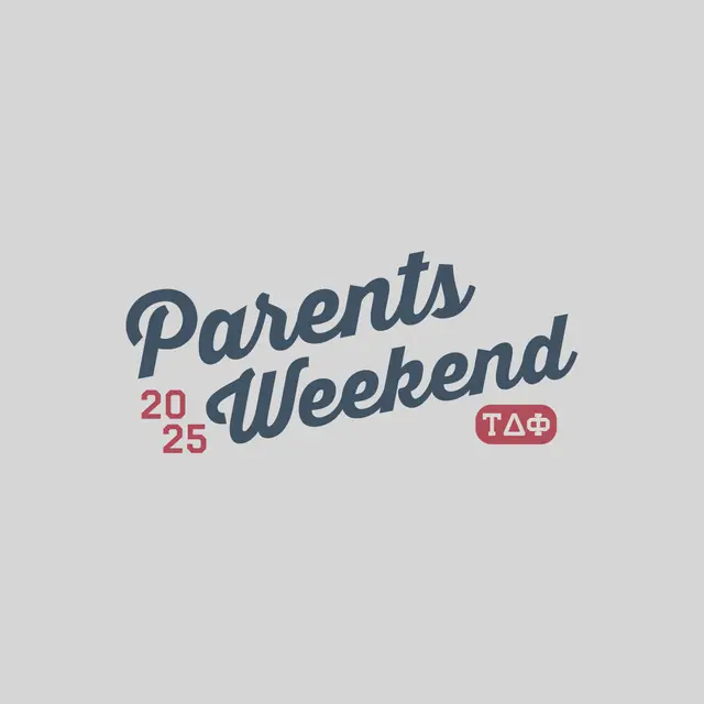 Tau Delta Phi Bold Script Parents Weekend Crewneck