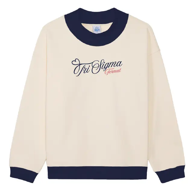 Sigma Sigma Sigma Elegant Script with Heart Formal Sweater 2