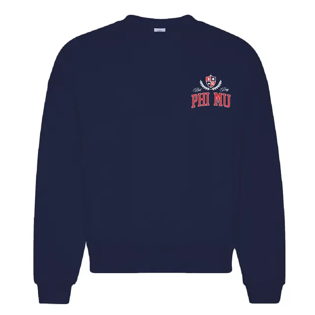 Phi Mu Shield Illustration Bid Sweater 2
