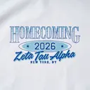 Zeta Tau Alpha Curved Lettering Homecoming Shirt