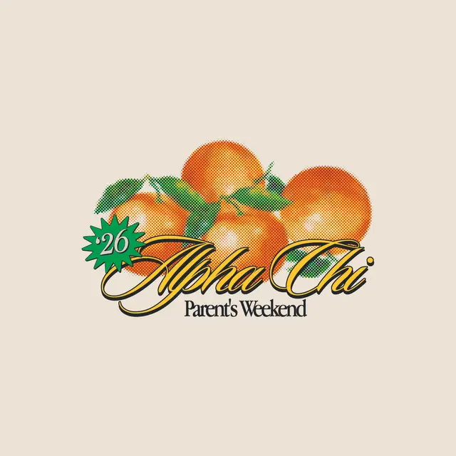 Alpha Chi Omega Citrus Art Parent's Weekend Crewneck