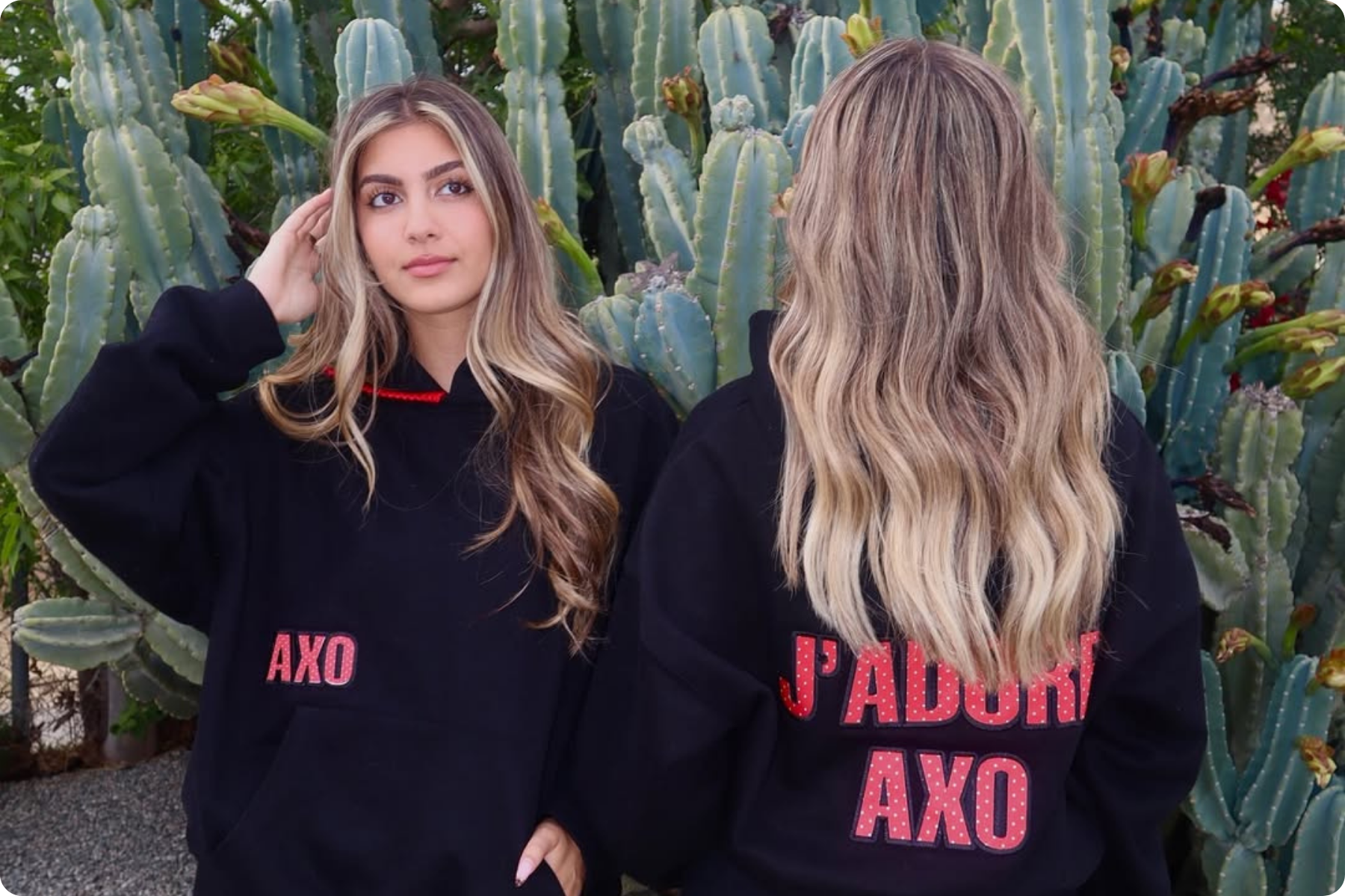 Alpha Chi Omega merch hoodies with red hood stitch