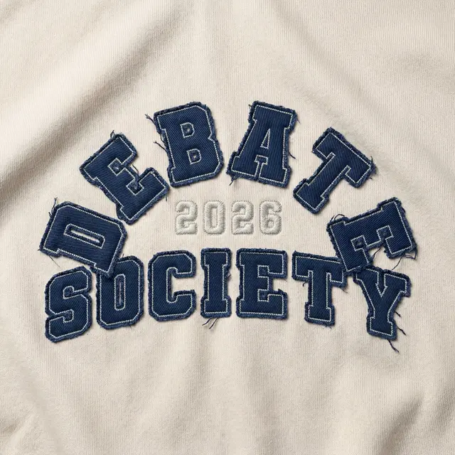 Debate Society Arched Text PR Hoodie