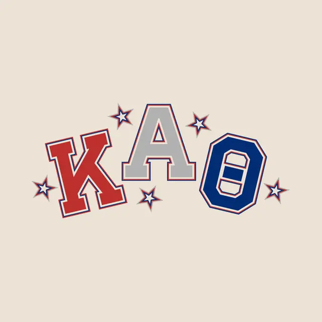 Kappa Alpha Theta Bold Star Lettering PR Crewneck