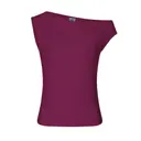 Fresh Prints Shay Off the Shoulder Tank Blackcurrant mto Front MtoASP2026