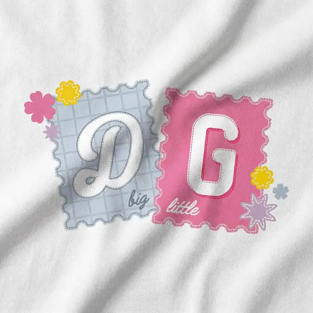 Delta Gamma Floral Illustration Big Little Reveal Tank