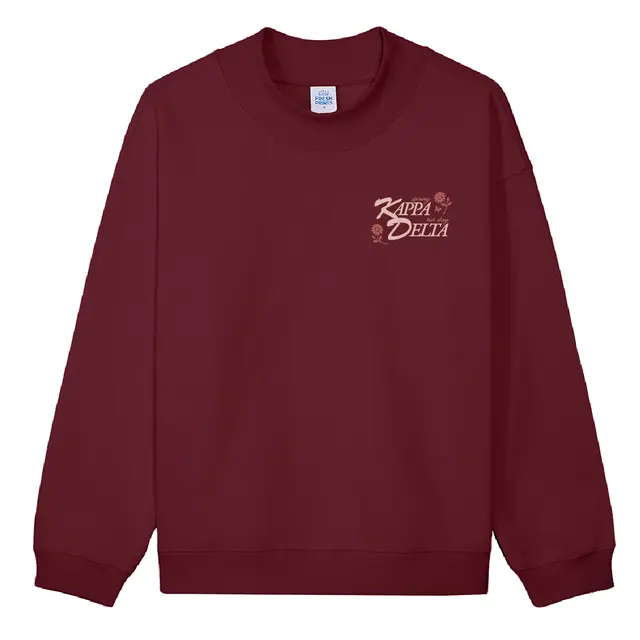 Kappa Delta Floral Text Spring Bid Day Crewneck 2