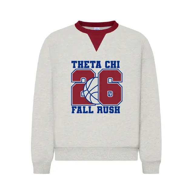 Theta Chi Bold Lettering Basketball Rush Sweater 2