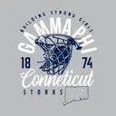 Gamma Phi Beta Conneticut Basketball Graphic PR Crewneck