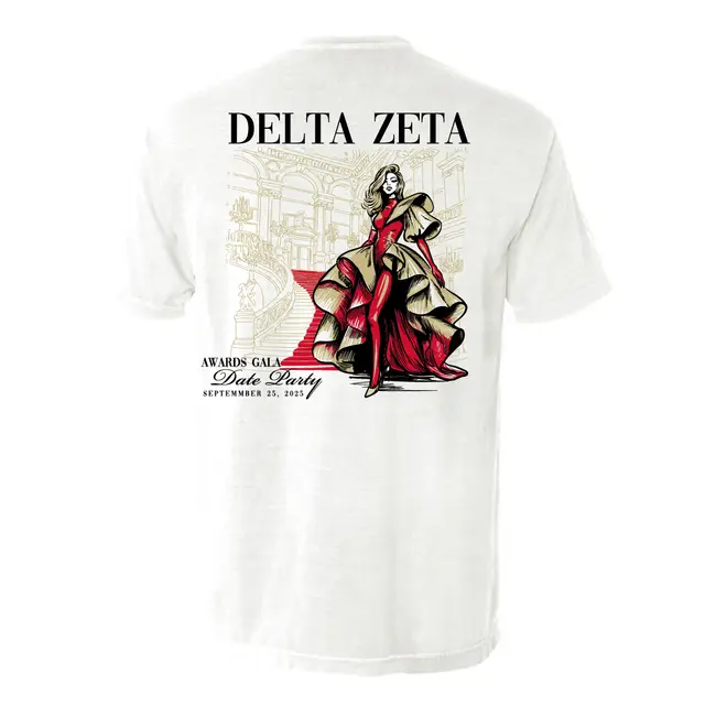 Delta Zeta Elegant Gala Dress Date Party Shirt 2