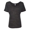 Customizable Bella + Canvas Ladies' Slouchy T-Shirt 8816 Black Marble Front