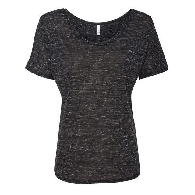 Customizable Bella + Canvas Ladies' Slouchy T-Shirt 8816 Black Marble Front