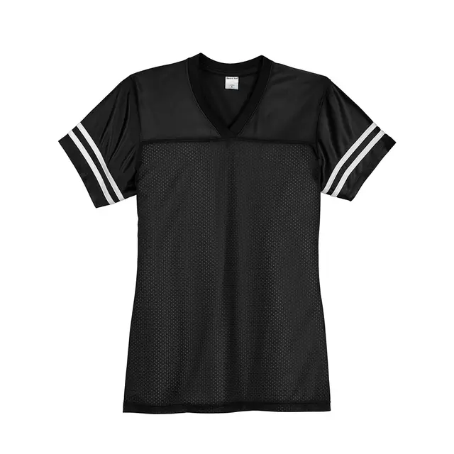 SPORTTEK LADIES POSICHARGE REPLICA JERSEY Black White Front