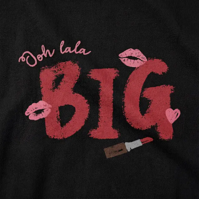 Delta Phi Epsilon Kissed Lips Lettering Big Little Reveal Shirt