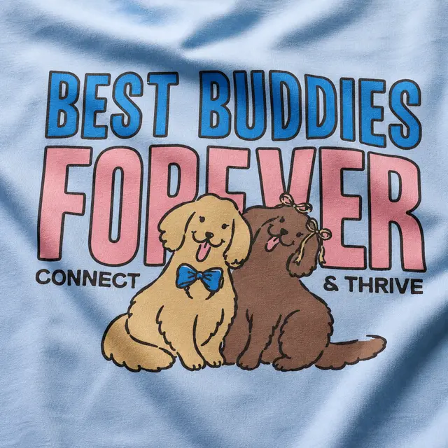 Best Buddies Playful Puppy Illustration PR Shirt