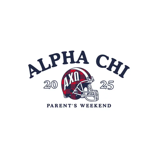 Alpha Chi Omega Plaid Helmet Parent's Weekend Hoodie