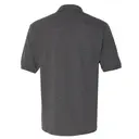 Customizable Jerzees Adult 5.6 Oz. Spotshield Jersey Polo 437 Black Heather Back