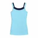 Flat lay for FP122 Cayman Blue Navy Polka Dots mto (Back)