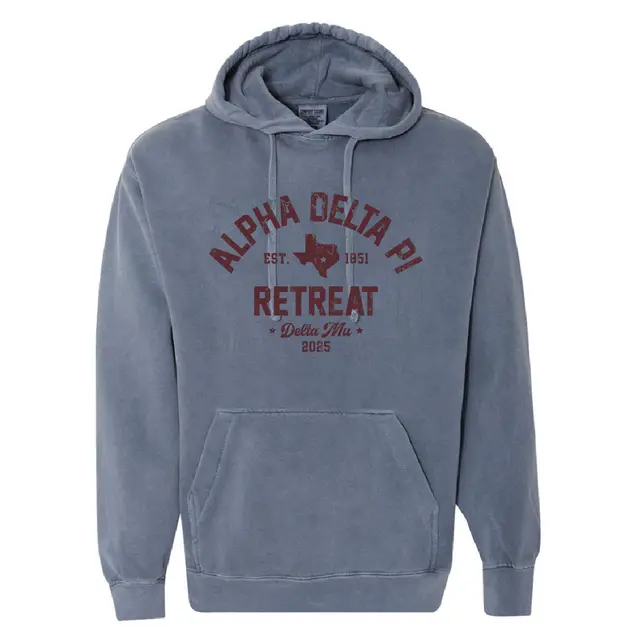 Alpha Delta Pi Texas Map Retreat Hoodie 2