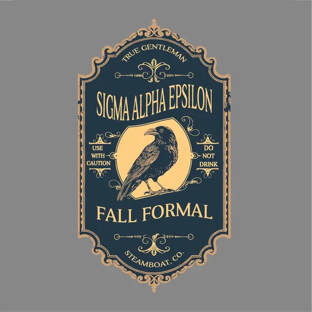 Sigma Alpha Epsilon Ornate Crow Fall Formal Hoodie