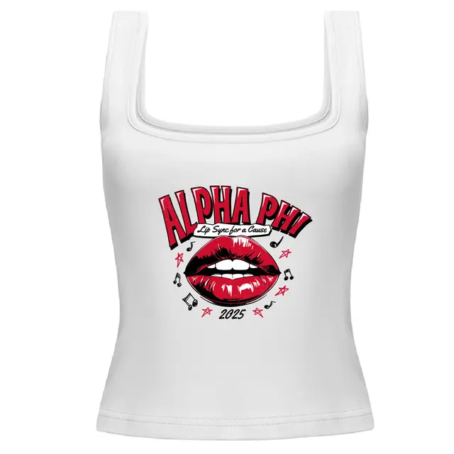 Alpha Phi Bold Lip Art Philanthropy Tank 2
