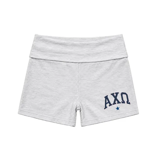 Alpha Chi Omega Stacked Serif Letters PR Shorts 2