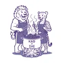 Kappa Alpha Theta Whimsical Lion and Leopard Philanthropy Shirt