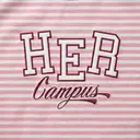 Her Campus Striped Design PR Hoodie