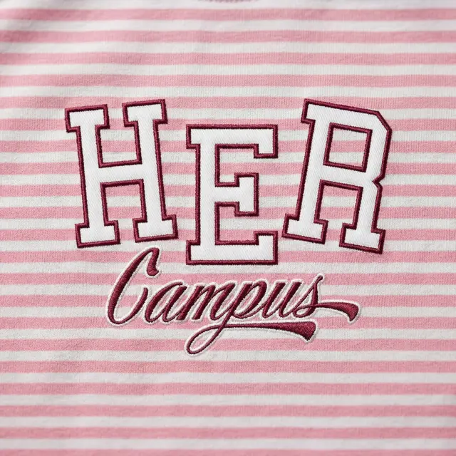 Her Campus Striped Design PR Hoodie