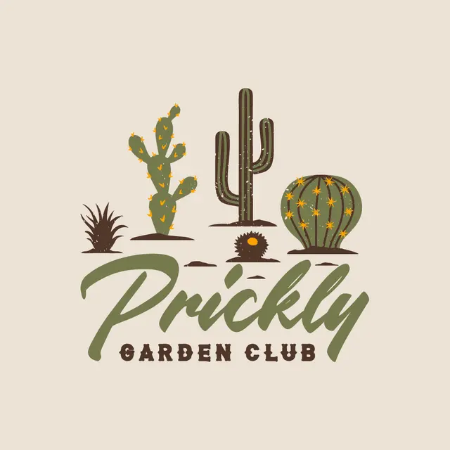 Garden Club Prickly Cactus Illustration PR Crewneck