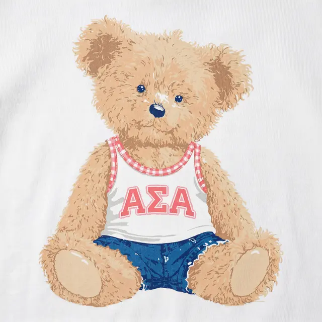 Alpha Sigma Alpha Teddy Bear Illustration PR Shirt