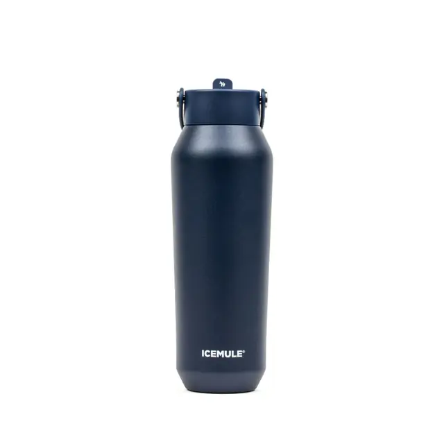 Customizable ICEMULE Sports Bottle- 32 OZ 1423 Marine Blue Front