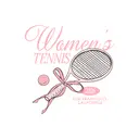 Women's Tennis Racket with Ribbon Graphic PR Crewneck