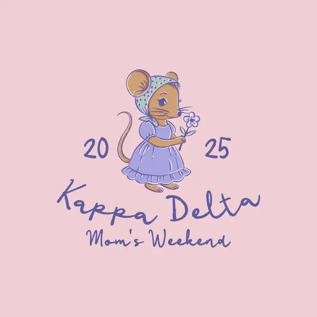 Kappa Delta Cute Mouse Illustration Mom's Weekend Shirt