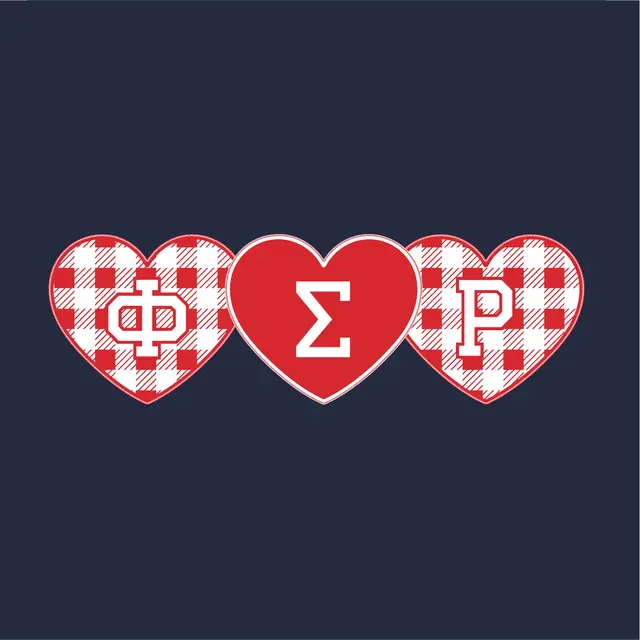 Phi Sigma Rho Heart Check Gingham PR Hoodie