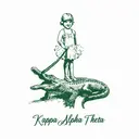 Kappa Alpha Theta Girl with Alligator PR Shirt