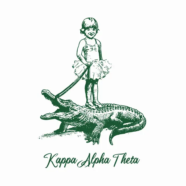 Kappa Alpha Theta Girl with Alligator PR Shirt