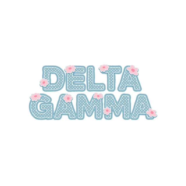 Delta Gamma Floral Lace Text PR Tank
