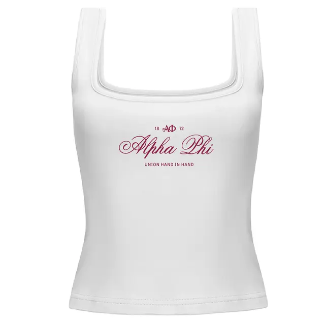 Alpha Phi Script Logo PR Tank 2
